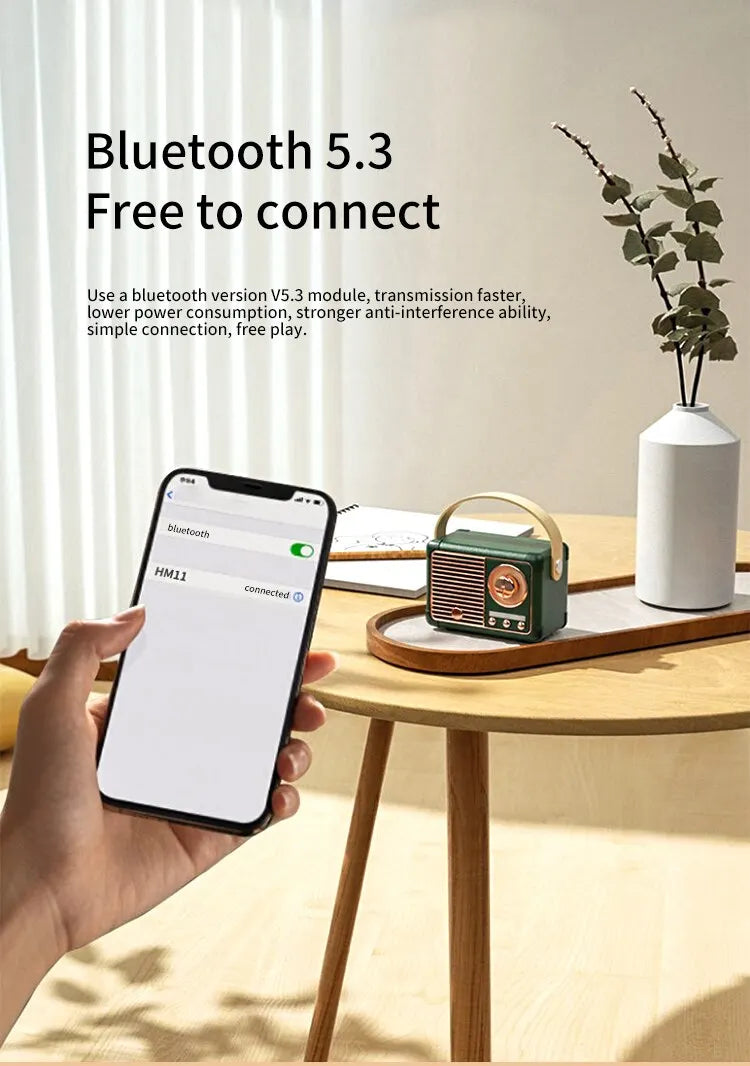 Caixa De Som Bluetooth Speaker Portable Sound Box Music Wireless Radio FM Mini Bocina Mp3 Coluna Column Blootooth Audio Baffle
