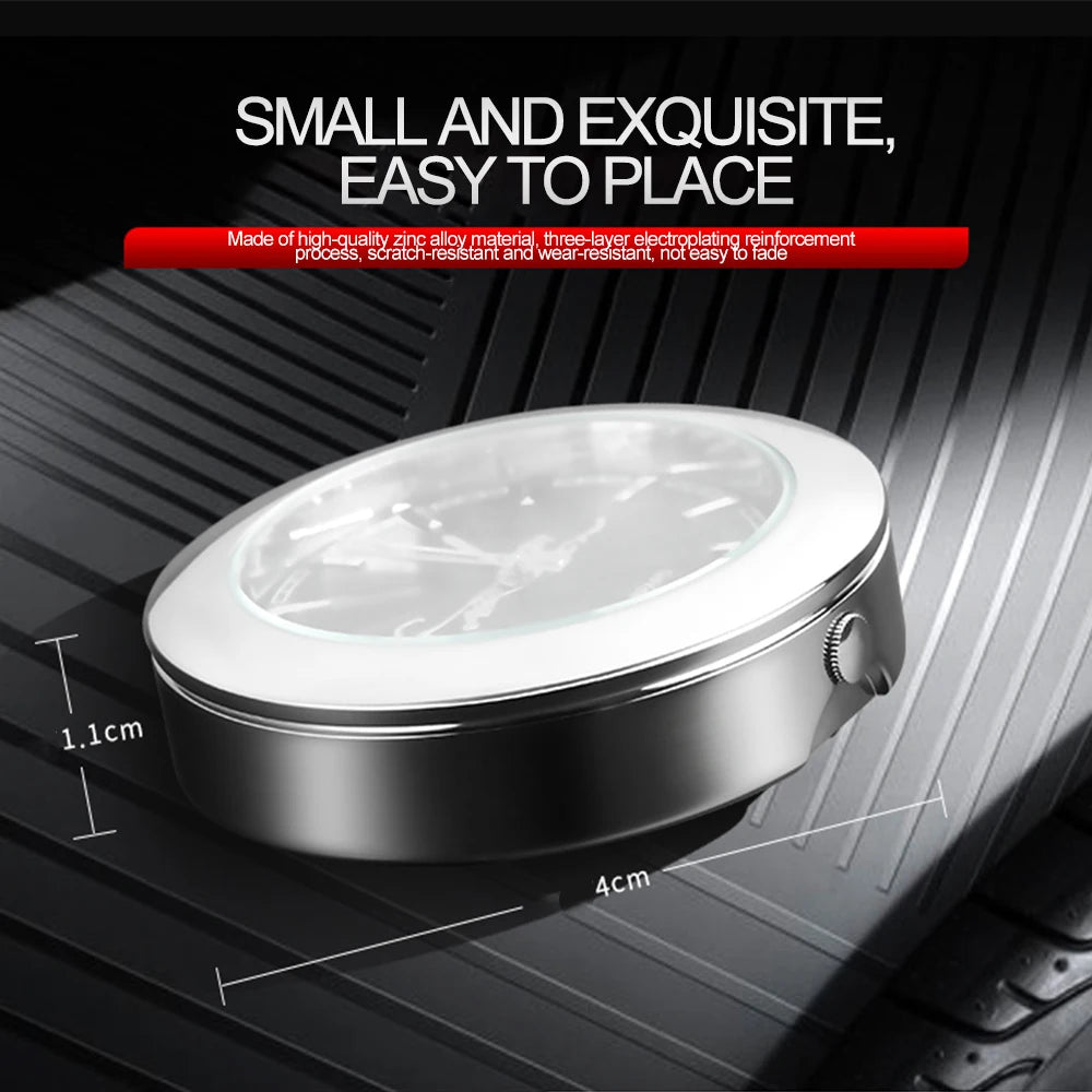 Car Clock Luminous Automobiles Internal Stick-On Mini Digital Watch Mechanics Quartz Clocks Auto Ornament Car Accessories
