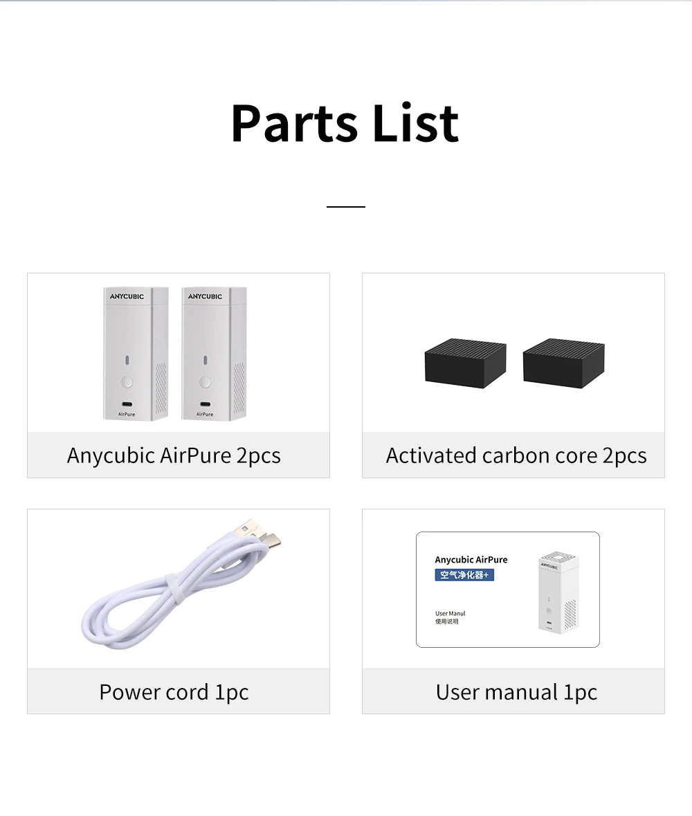 ANYCUBIC 3D Printer Parts Air Purifier 2 pcs/lot 3d Printers Accessory for Photon Series Photon LCD 3D Printers