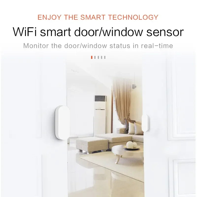Tuya Smart WiFi Zigbee Door Sensor Smart Home Open Close Detector Smartlife App Control Notification Compatible