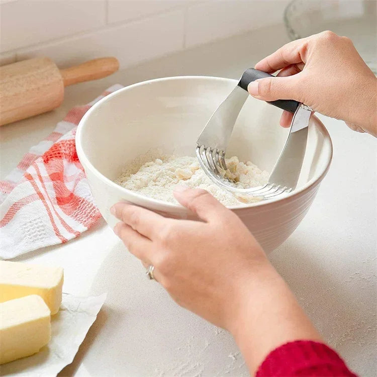 Multi-Purpose Dough Blender Mixer Cream Flour Mixer Scutters Flour Cutters Stainless Steel Powder Beater Rammer Baking Tools