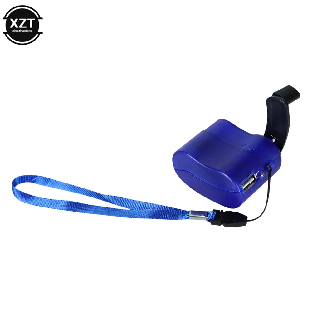 Hand Crank USB Charger Cell Phone Outdoor Emergency Camping Hiking AC Generator Carry-On Mini Power Bank Survival Tools