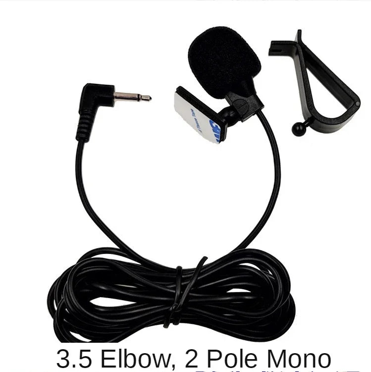 Car Microphone Audio Navigation Wired Clip External Wires Auto Mics Radio 3m Long Mic Stereo 3.5mm Mono 2.5mm SM Lotus Jack Plug