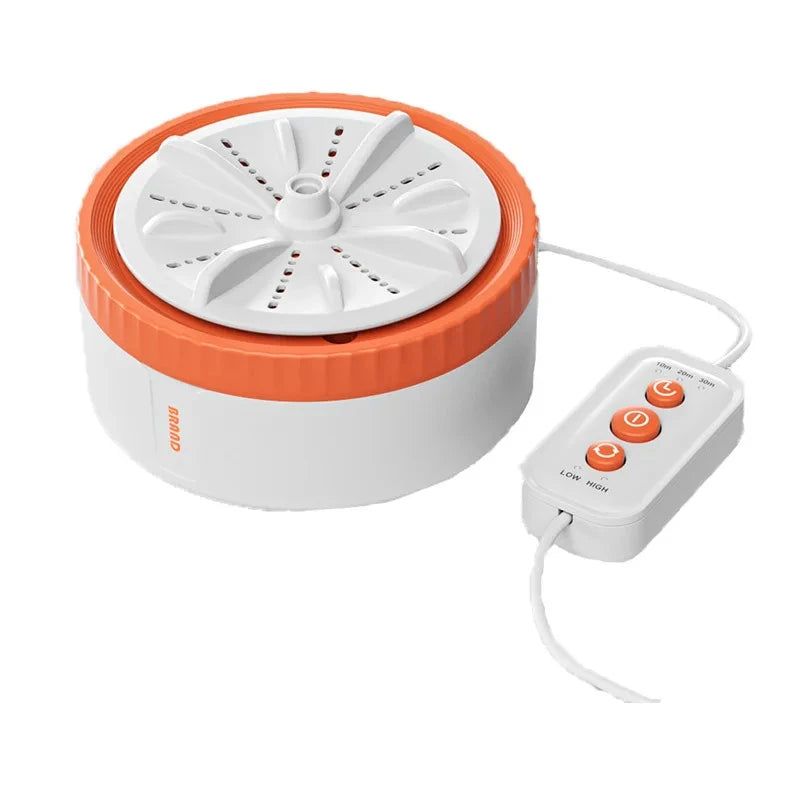 HOMEFISH Mini Washing Machine 3 Gear Timing Rotating Turbine for Underwear Socks Baby's Clothes - Compact Laundry for Travel