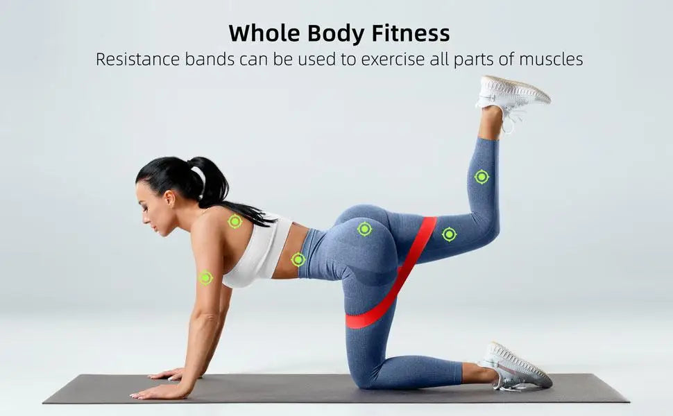 Different Resistance Bands Yoga Band Fitness Exercise Training Hip Tension Band Leg Squat Dance Elastic Loop Stretch Band