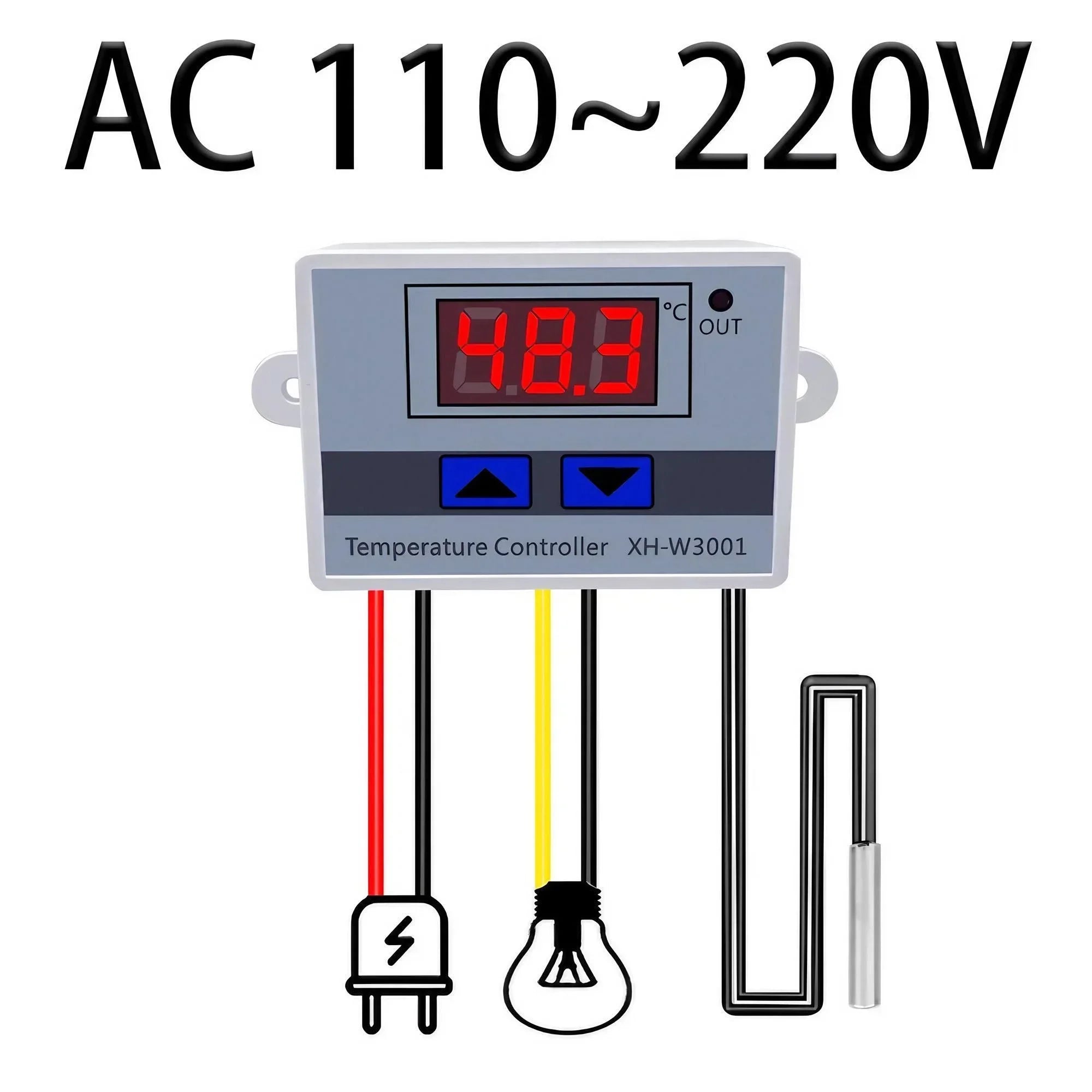 Digital Temperature Controller Thermostat Switch Thermometer 12/24/220V Microcomputer Thermoregulator Home Automation System