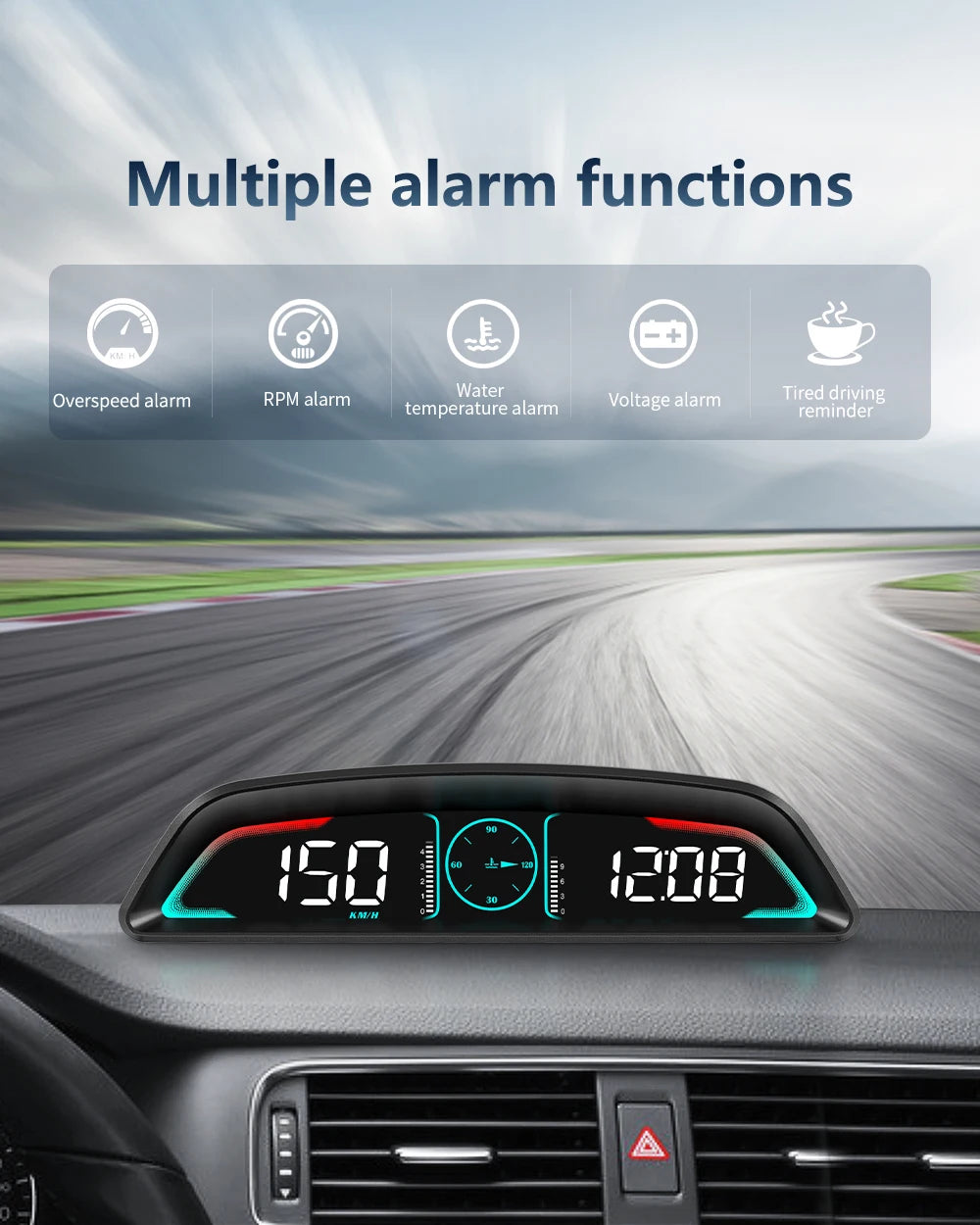 Car OBD/GPS B3 G3 Head Up Display Digital Speedometer Multifunctional HUD Display With Alarm Function Car Auto Accessories