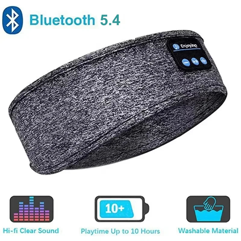 Bluetooth 5.4 Sleeping Headphones Wireless Earphone Music Eye Mask Sleep Sports Headband Outdoor Running Yoga Headband Headset