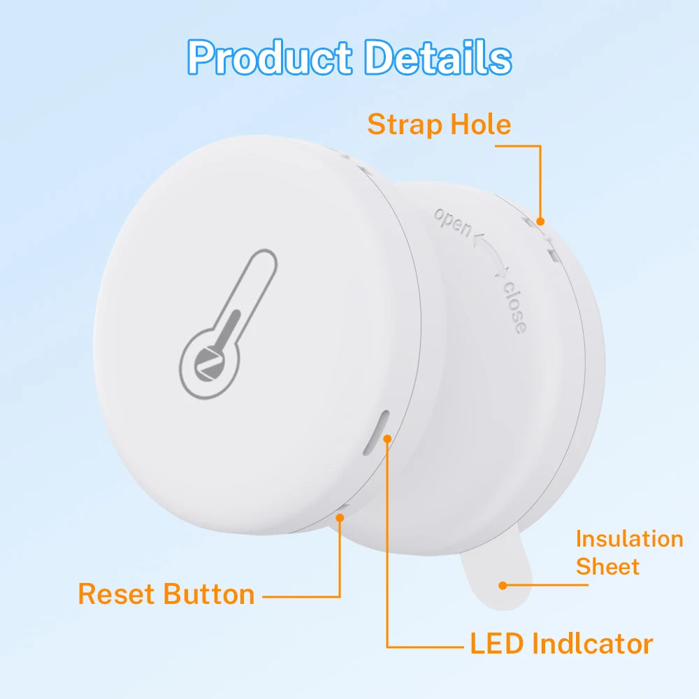 Smart Zigbee 3.0 Temperature Humidity Sensor App Remote Control Thermometer Monitor Works With EWelink Zigbee2Mqtt ZHA Alexa