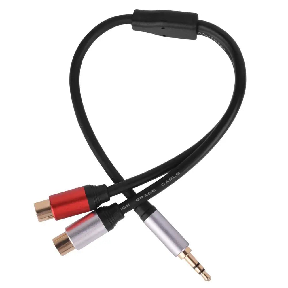 Stereo 3.5mm to Dual RCA Y Splitter Cable 2RCA To 3.5 mm Jack Audio Adapter for Computer Phone Amplifier Speaker Home Theater