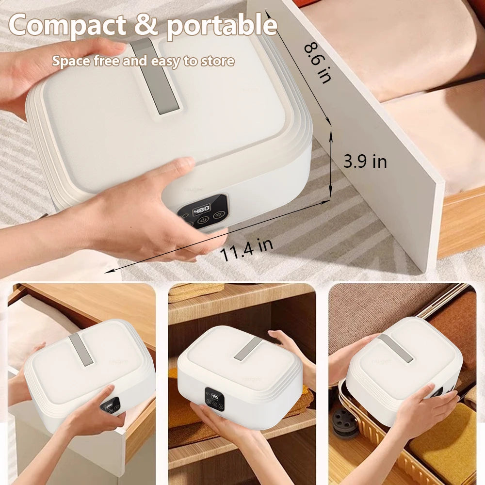 Portable Clothes Dryer Electric Clothing Drying Machine with Remote Control Folding Clothes Drying Rack Laundry Dryer for Travel