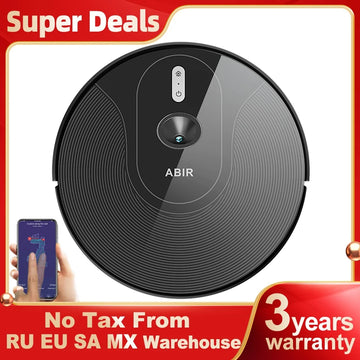 Robot Vacuum Cleaner ABIR X6 ,Visual Navigation,APP Virtual Barrier,6000PA Suction,Smart Home Mop,Floor Carpet Washing Tool