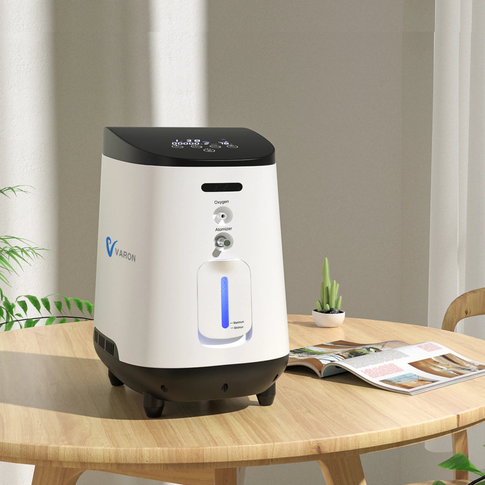 VARON 1-7L/min Oxygen Concentrator Machine Generator Portable Oxygen Making Machine Without Battery Air Purifier AC 220V/110V