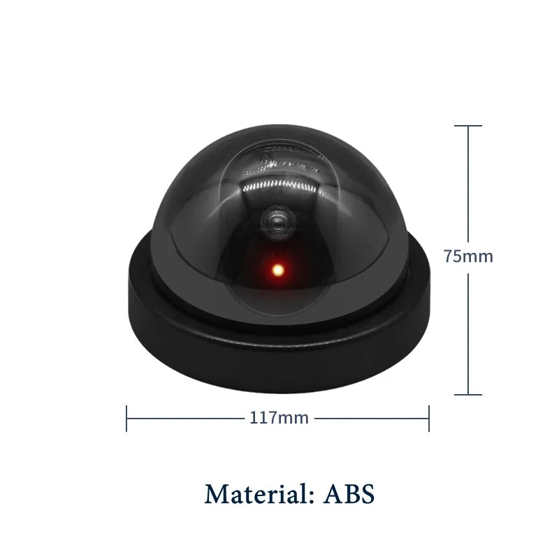 Creative Flashing Led Fake Camera Black Plastic Dome CCTV Dummy Camera Surveillance Security System Power Via AA Battery