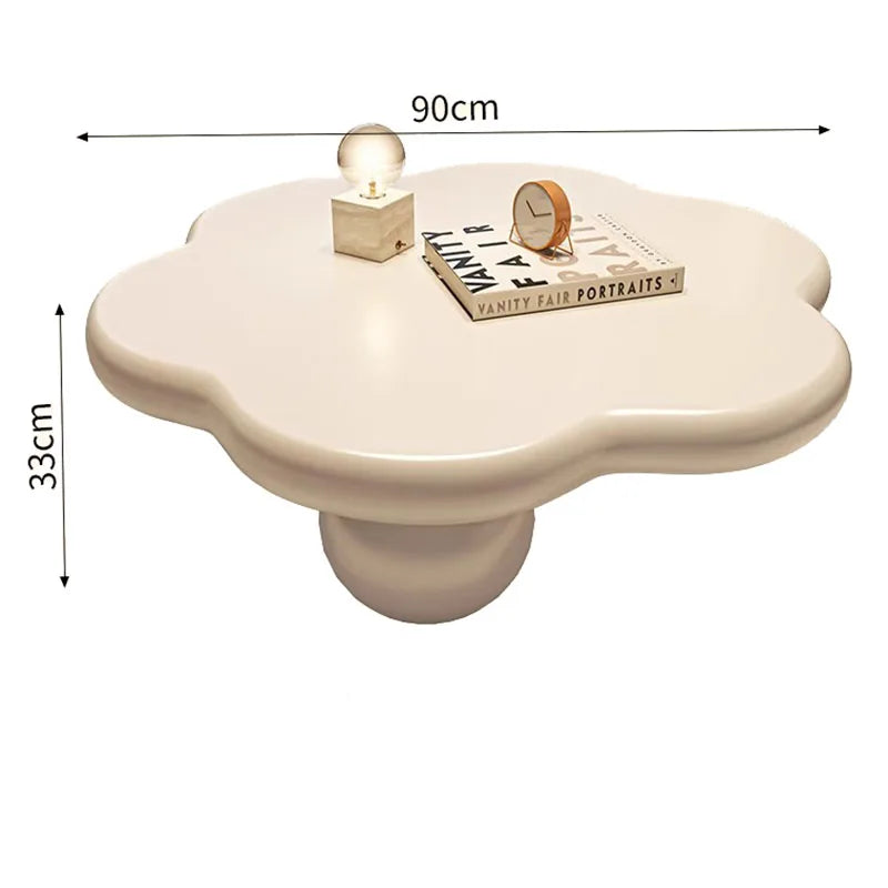 Kawaii Trendy Coffee Table Unique Cloud Shape Minimalist Luxury Coffee Table Living Room Modern Table Basse Design Furniture