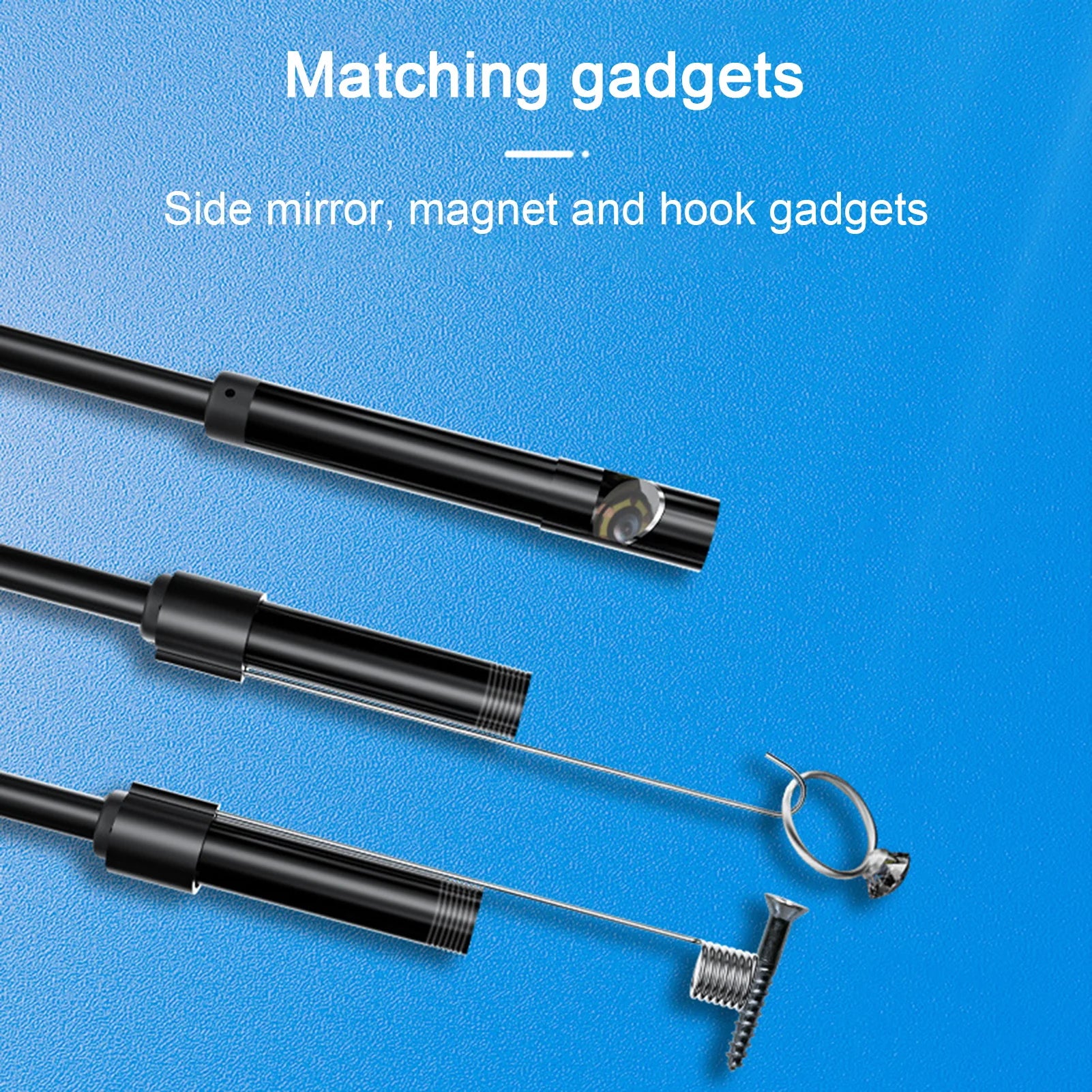 Type-c 5.5/7mm Endoscope Scope Camera 1m 1.5m 2m for Car Scenarios Endoscope Camera with 6 Led Lights Ideal for Car Engines