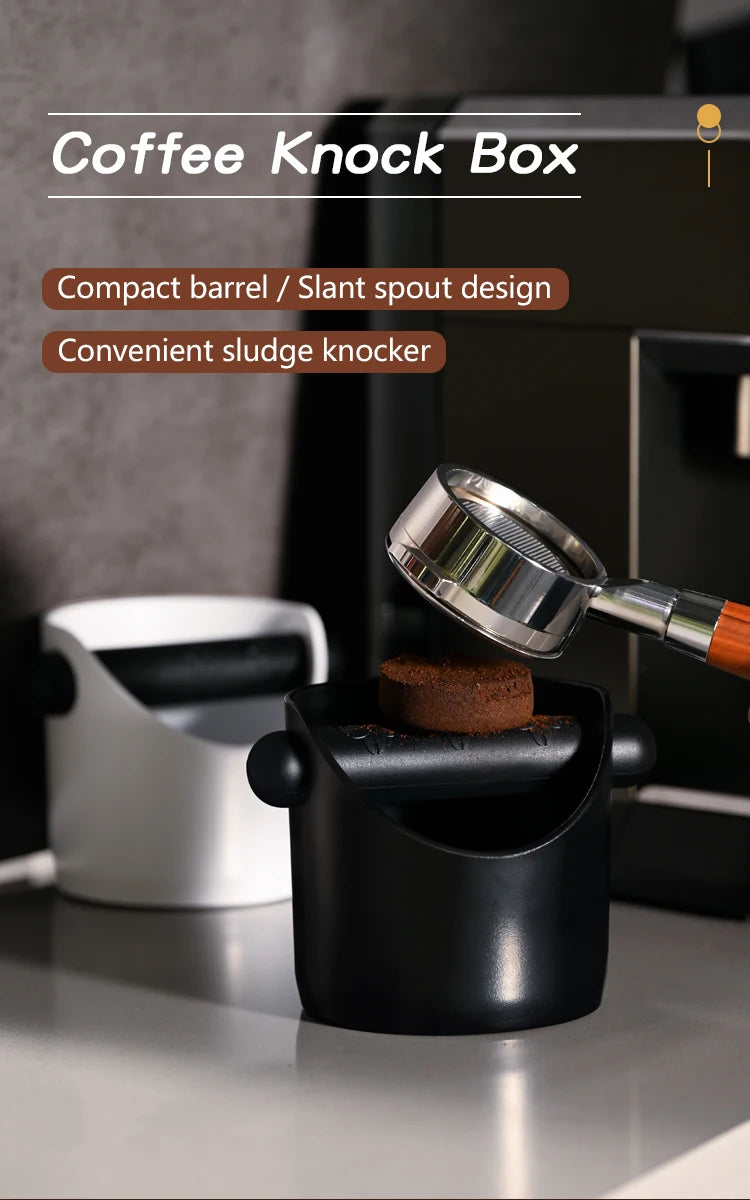 Coffee Knock Box For Grind Waste Grounds Dump Anti-slip Pad Shock-Absorbent With Removable Bar Espresso Maker Cafe Barista Tools