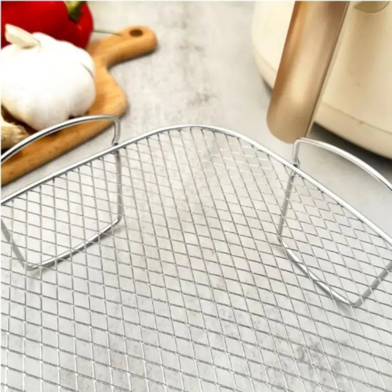 Air Fryer Grille Suitable For Air Fryers Oven Grill Stainless Steel Stackable Grill Kitchen Utensils Cook Multiple Foods