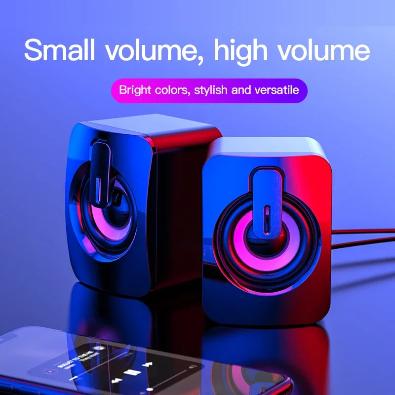 Stereo Speaker For Desktop Computer Laptop PC Notebook Wired Mini Home Musical Music Sound Box Caixa De Som Portable Altavoces
