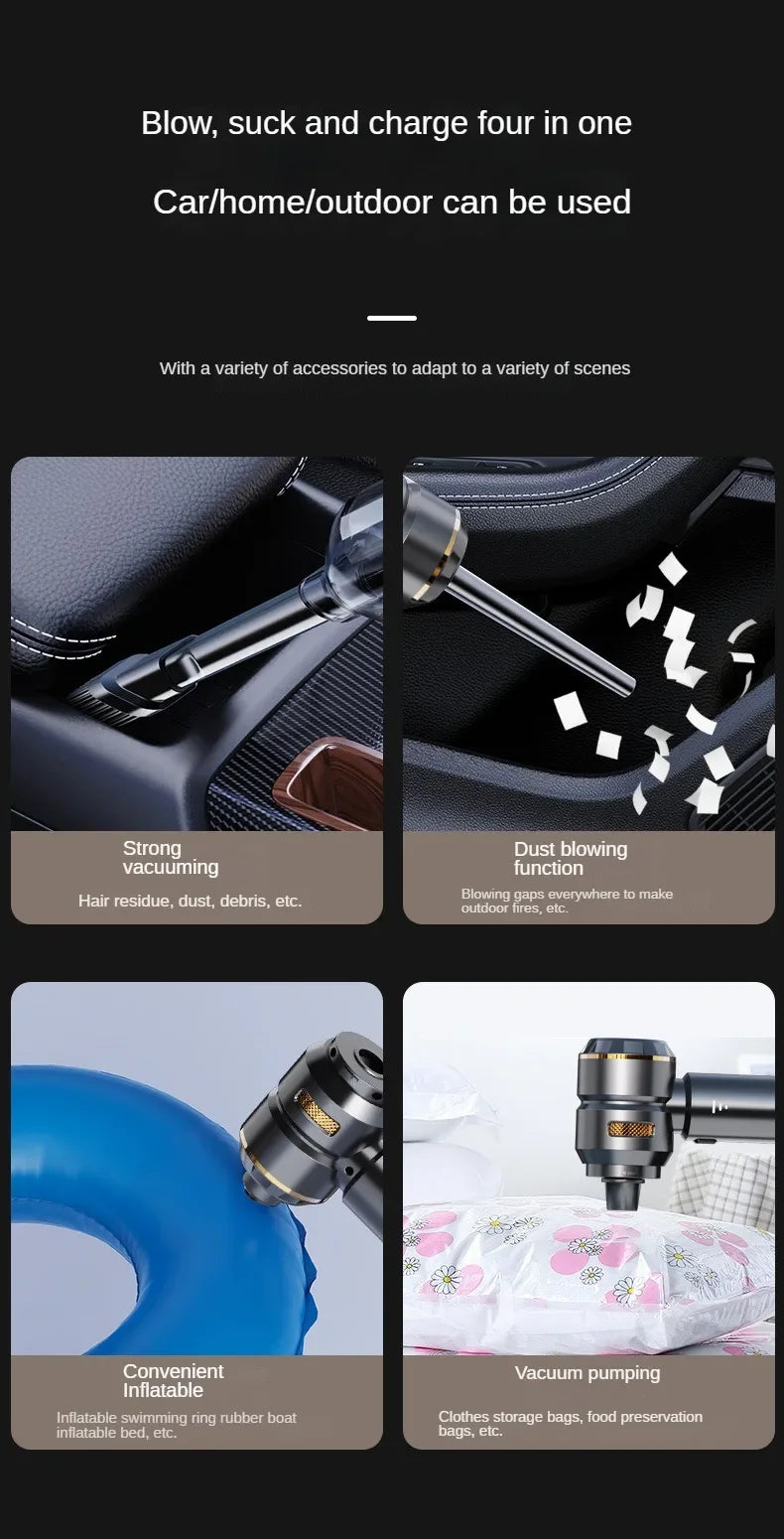 2026 New Car Vacuum Cleaner Strong Suction Cordless Wireless Cleaner Portable HandHeld Vacuum Cleaner Cleaning Machine