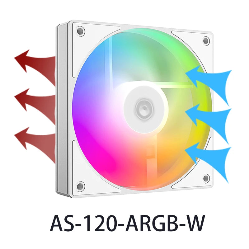ID-COOLING AS-120-K 120mm High Performance Computer Cooling Fans,Fan Speeds：300- 2000 RPM,Hydraulic Bearing Quiet Long lifespan