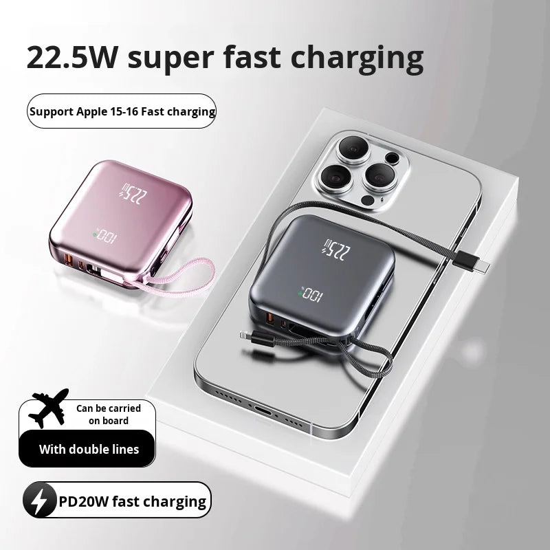 20000mAh Power Bank High Capacity Ultra-Thin Super Fast Charging LED Display Portable PowerBank for Iphone Huawei Samsung Xiaomi