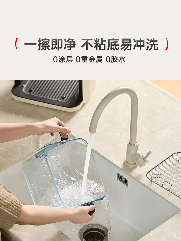 Apixintl  220V No-flip glass inner pot air fryer with transparent viewing window