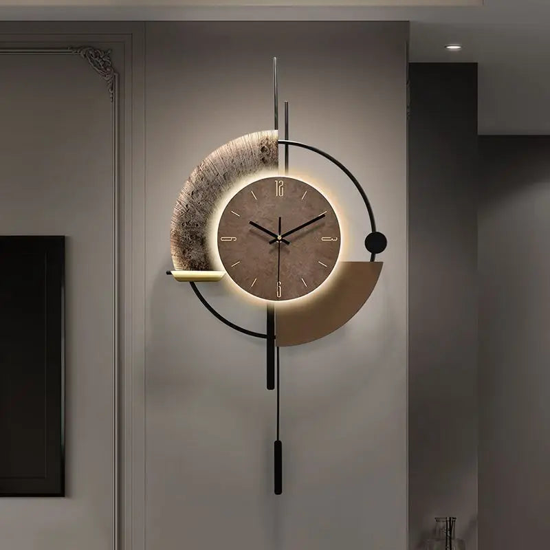 Luminous Wall Clocks Silent Luxury Wall Clock Minimalist Unique Clock Living Room Watches Interior Ornaments Accessories Objects