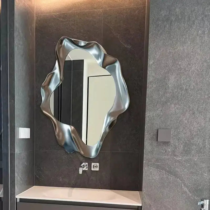 Irregular Universal Mirror Sensor Bathroom Classic Luxury Living Room Wall Art Decoration Vanity Wood Espejos Para Pared Miroir