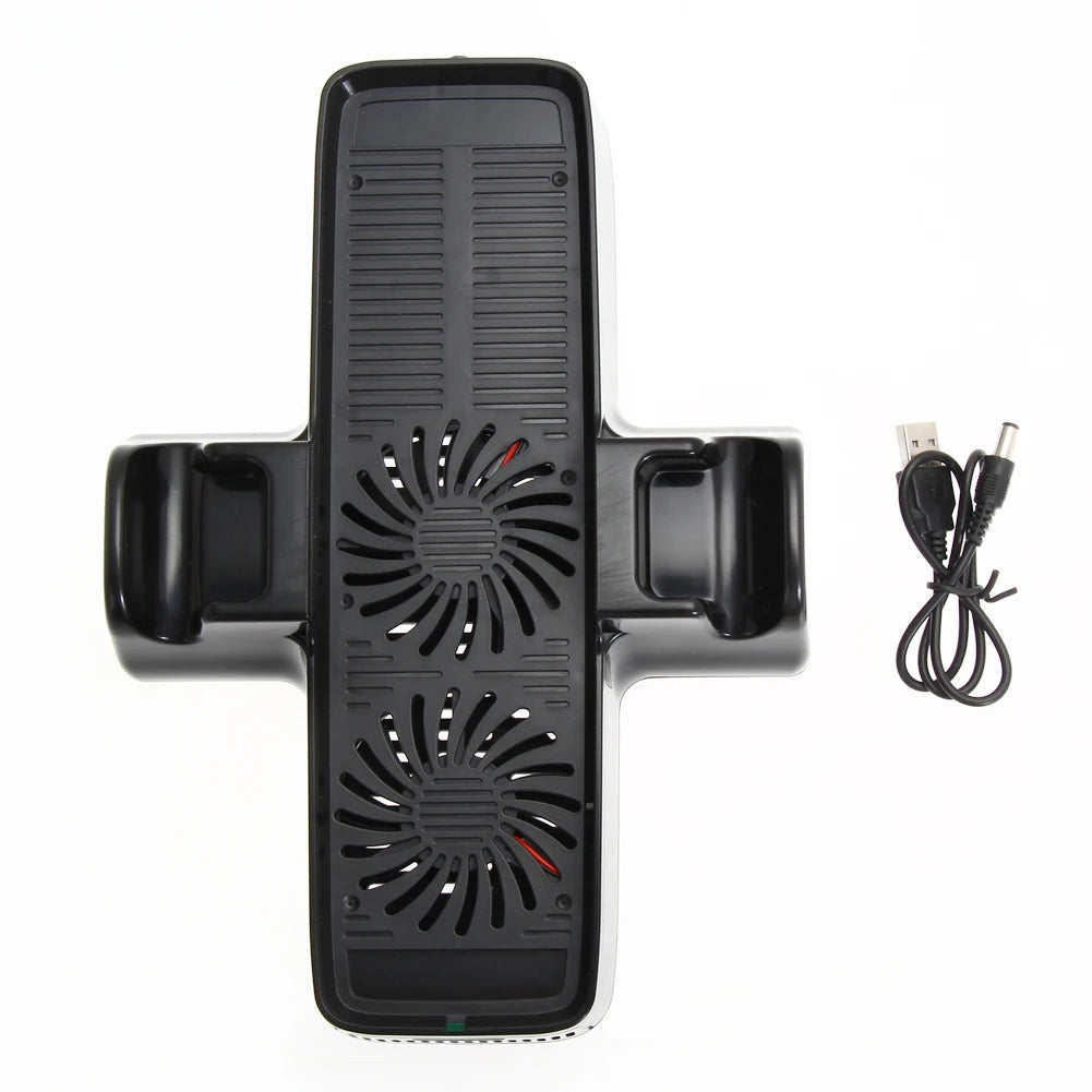 Console Cooling Fan  for XBOX 360 Game Controller ABS Cooling Fan Heat Dispersion with Dual Dock Stand USB Cable Accessories