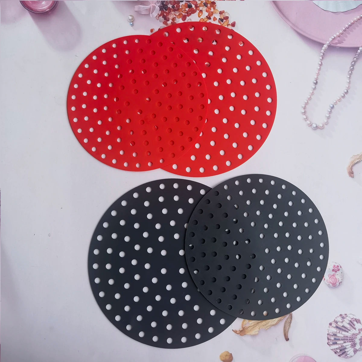 Air Fryer Silicone Mat Kitchen Accessories Non-stick Baking Mat Pastry Tools Accessories Bakeware Oil Mats Cake Grilled Saucer