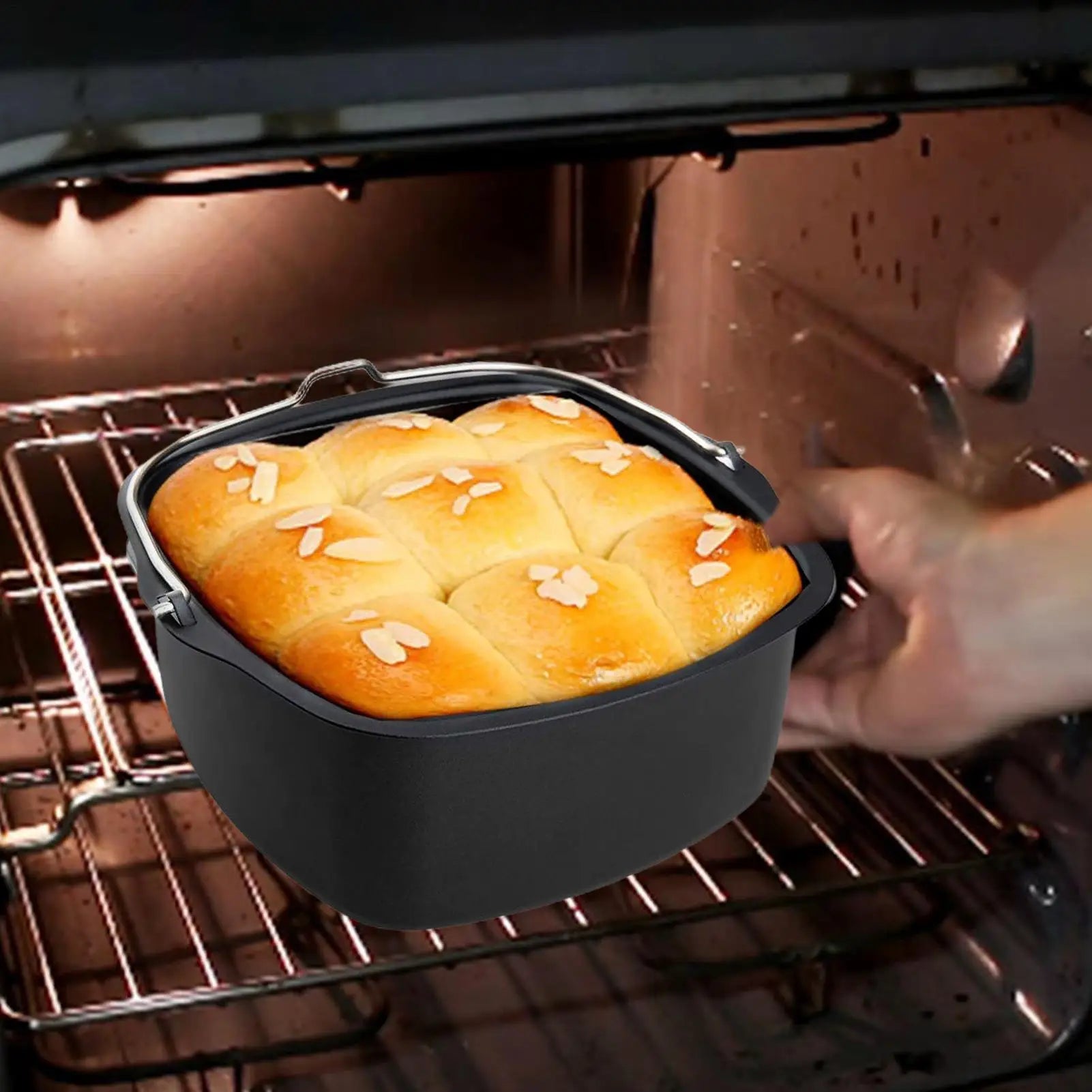Air Fryer Cake Pans 7/8inch Non-stick Baking Tray Basket Cake Molds Heat Resistant Kitchen Cooking Tool Airfryer Accessories