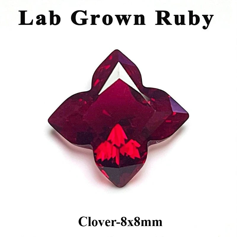 Top Lab Grown Ruby Oval Cut Pigeon Blood Red VVS1 Gemstone For Charms DIY Jewelry Making Selectable Certificate