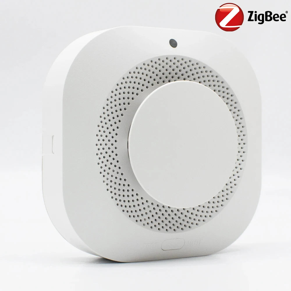 Tuya Smart Zigbee / Wifi Smoke Detector Smart Fire Fire Protection Home Security Alarm Sound Light Alarm APP Control