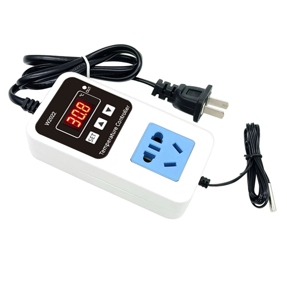 W2022 Temperature Controller AC110/220V LED Display Digital  Thermostat 1500W Smart Microcomputer Precise Temperature Control