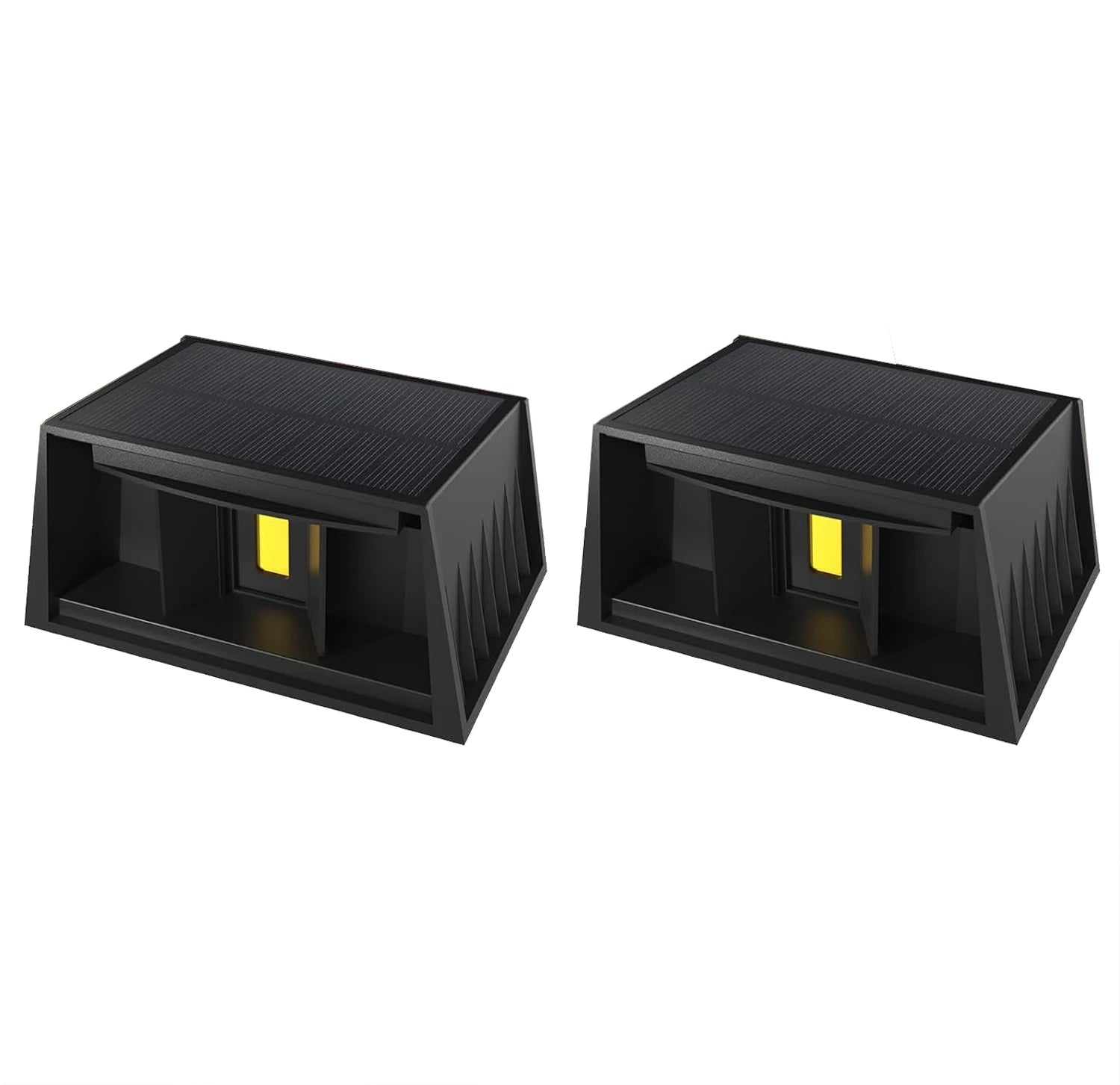 1/2pcs Outdoor Solar Lamp Solar Wall Light Upper and Lower Beam Angles Warm White IP65 Garden Solar Light for Garden Fence Wall