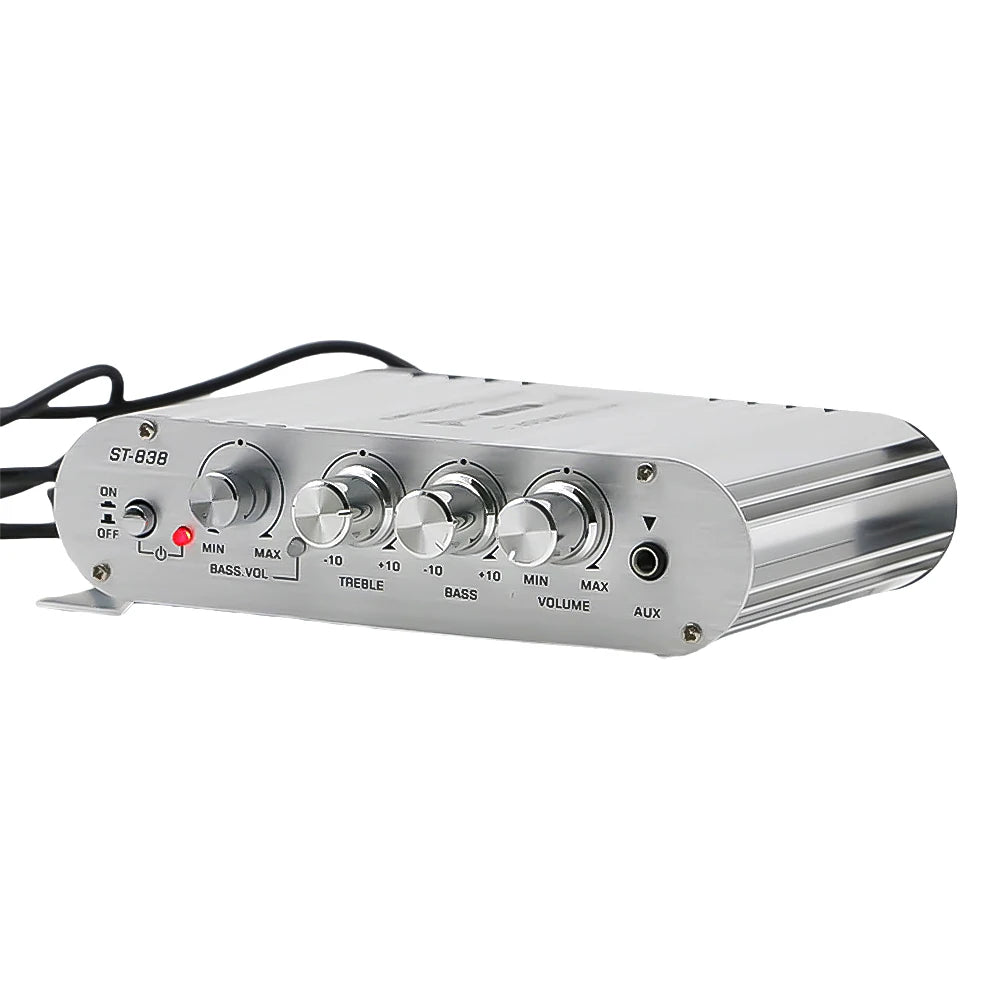 ST-838 Home Theater Amplifiers HiFi 2.1 Channel Power Amplifier Stereo Bass Sound Car Home Amp Media Player Subwoofer Amplifier
