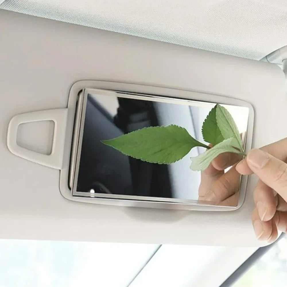 Stainless Steel Car Makeup Mirrors Portable Fall Prevention Automotive Sun Visor HD Polished Mirror Finish for Clear Imaging