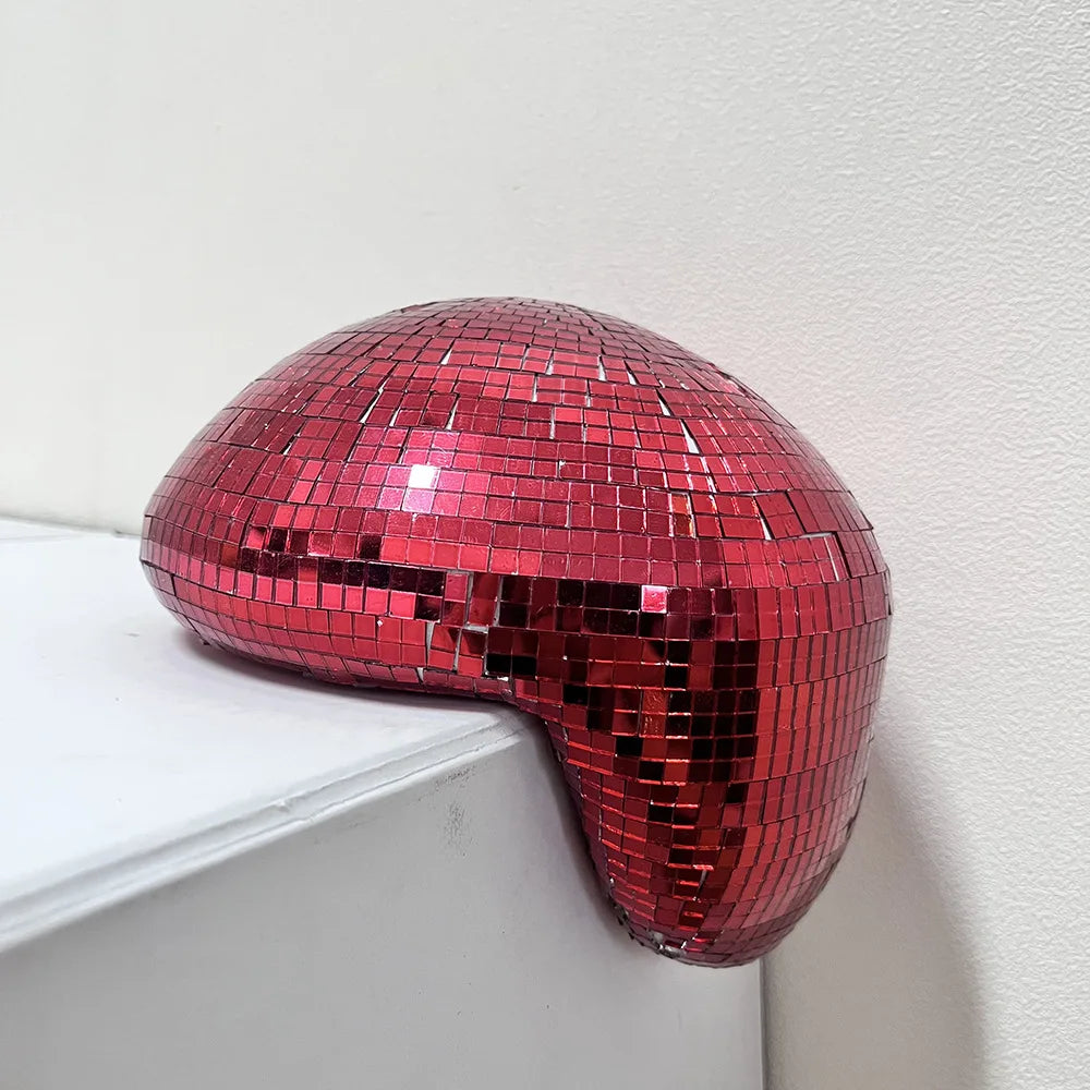 Mirror Disco Ball  Reflection Glass Ball Indoor Home Party Decoration Funny Disco Table Ornament Holiday Birthday Halloween Gift
