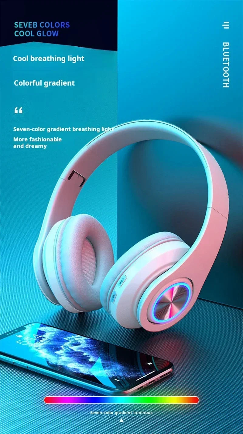 RGB Wireless Gaming Headset with Bluetooth 5.0