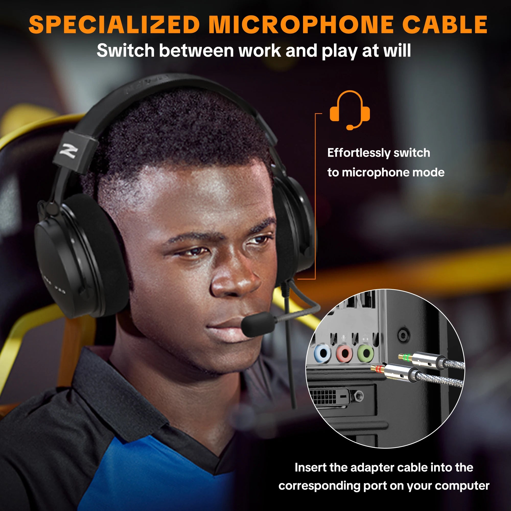 TALOMEN W550X Corded Studio Headphones Stereo Professional DJ Headphones Over-Ear Monitor Headphones with Detachable Cable Gift