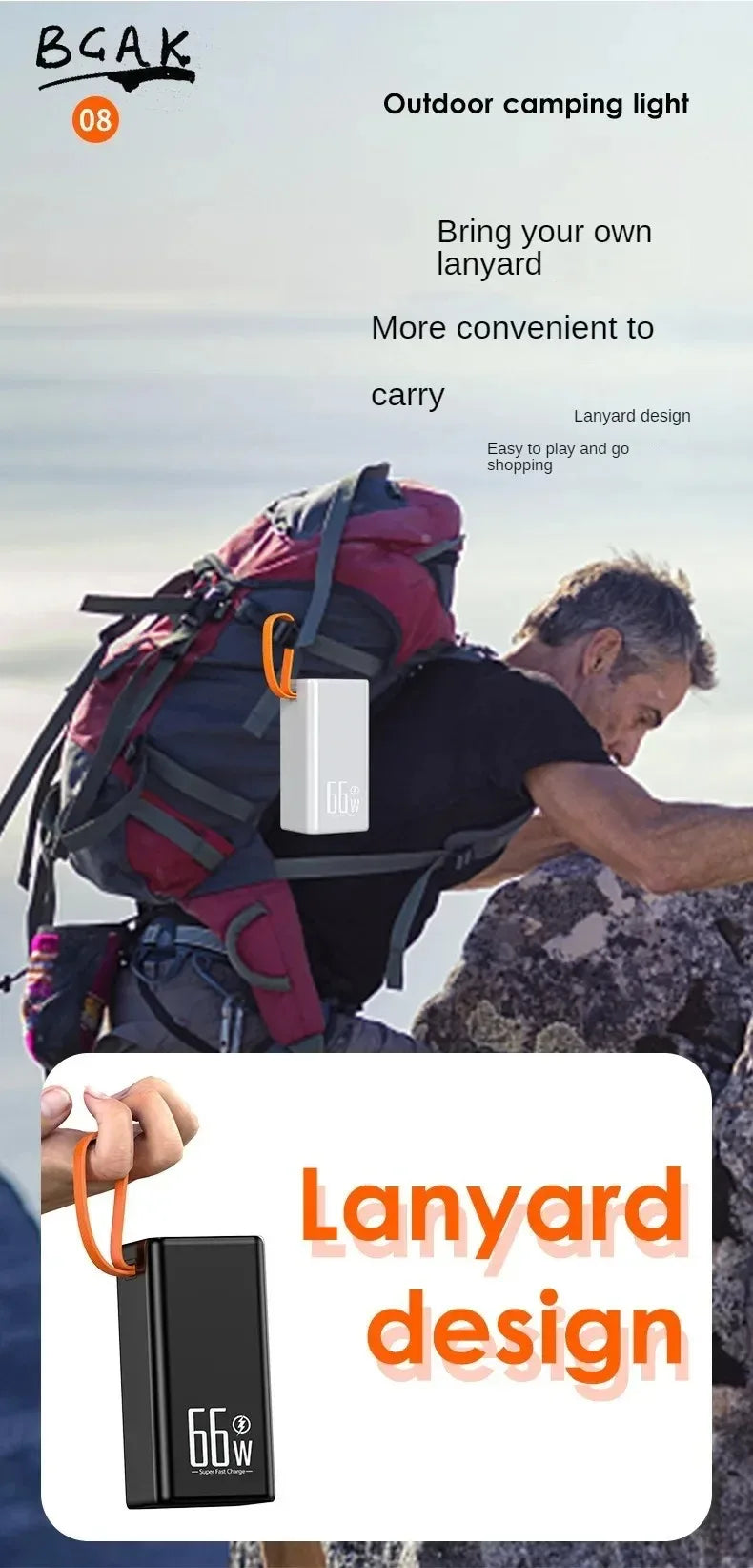 500000mah 100000mah 200000mah 300000mah Upgraded Version Super power bank fast charge with LED Super Large Capacity