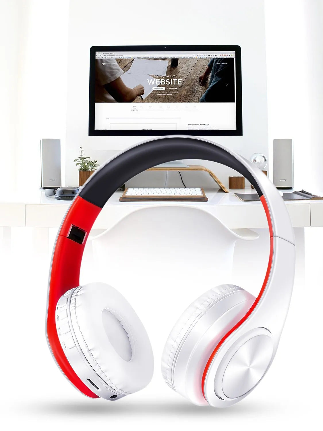 Best Headphones Wireless  Earphones with Microphone Digital Stereo Bluetooth Headset Card MP3 Player FM Radio Music for All