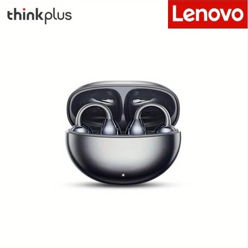 Lenovo Clip-on Wireless Bluetooth Earbuds, Type-C USB Charging, Suitable for Sports, Running, and Gaming, Open Design.