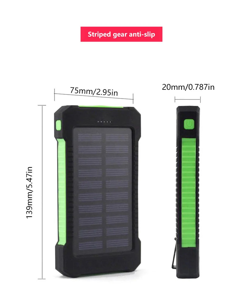 Dual USB Travel Power Bank 500000mAh Waterproof Outdoor Solar Portable Solar Phone Charger Solar For Xiaomi Camping Powerbanks