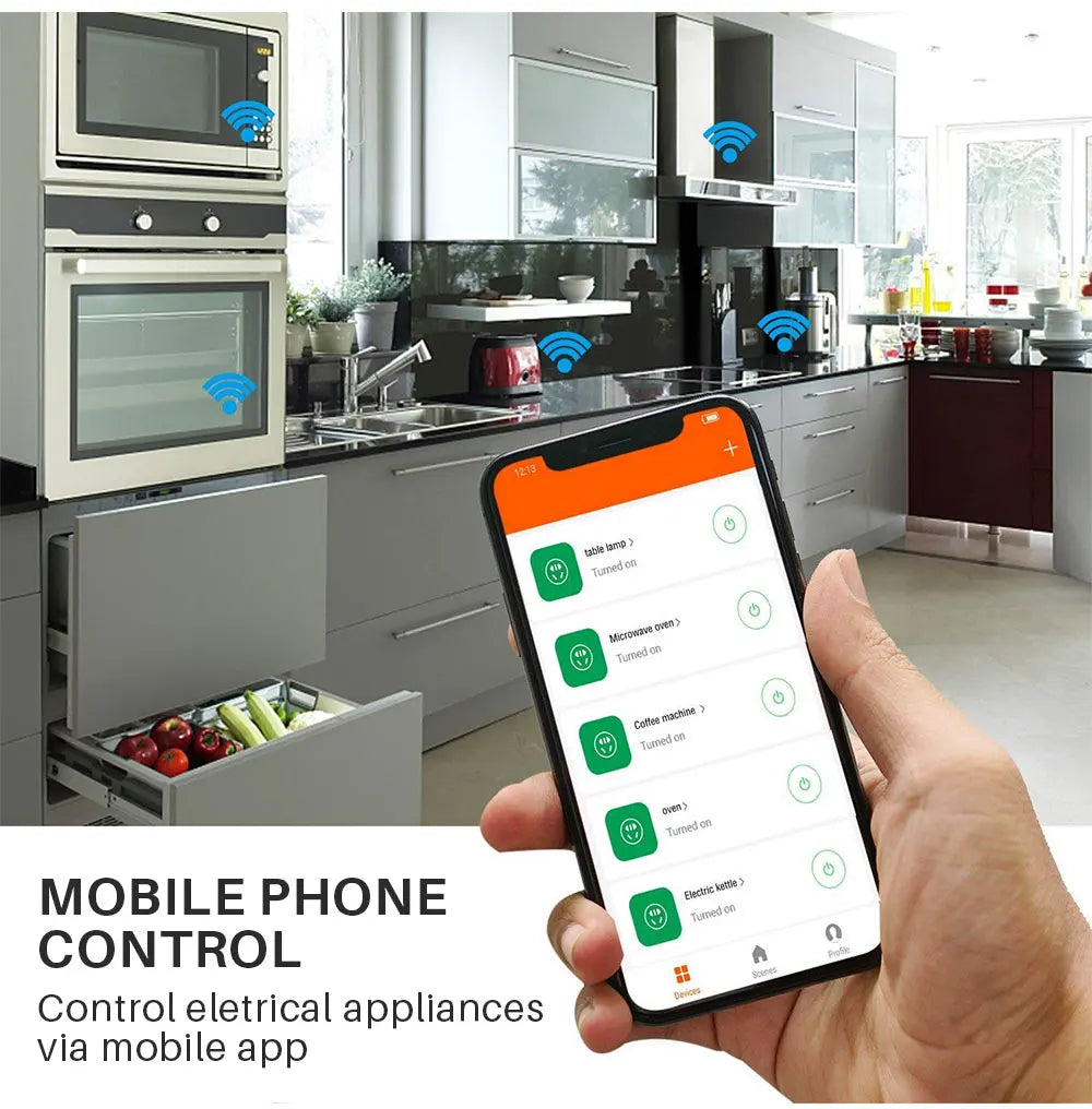 EU Smart Plug WiFi Socket power energy meter 10A/16A Power Monitor Wattmeter Timing Function  watt meter Tuya SmartLife APP