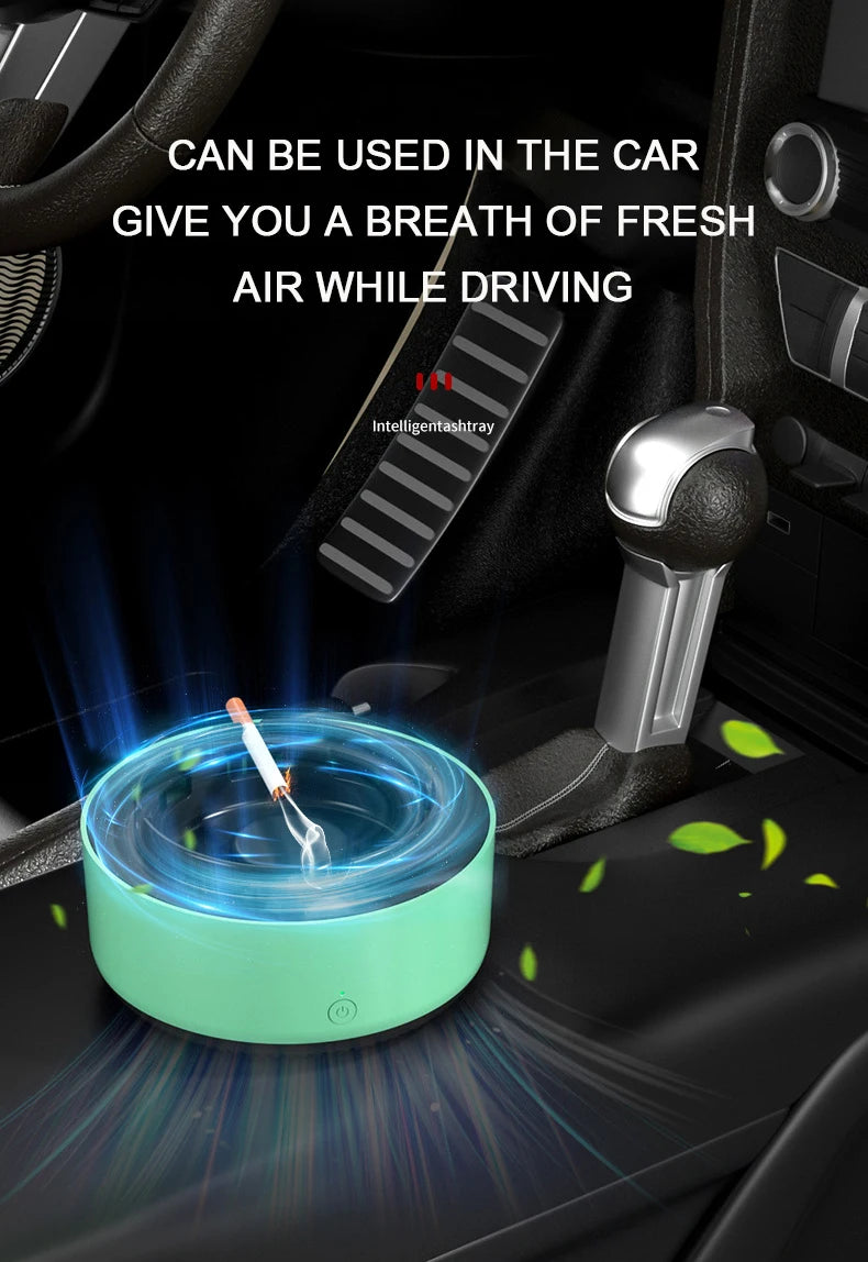 Smoke Removal Air Purification Ashtray Anion Purification Practical Automatic Purifier Ashtray Portable Gadgets For Car Ashtray