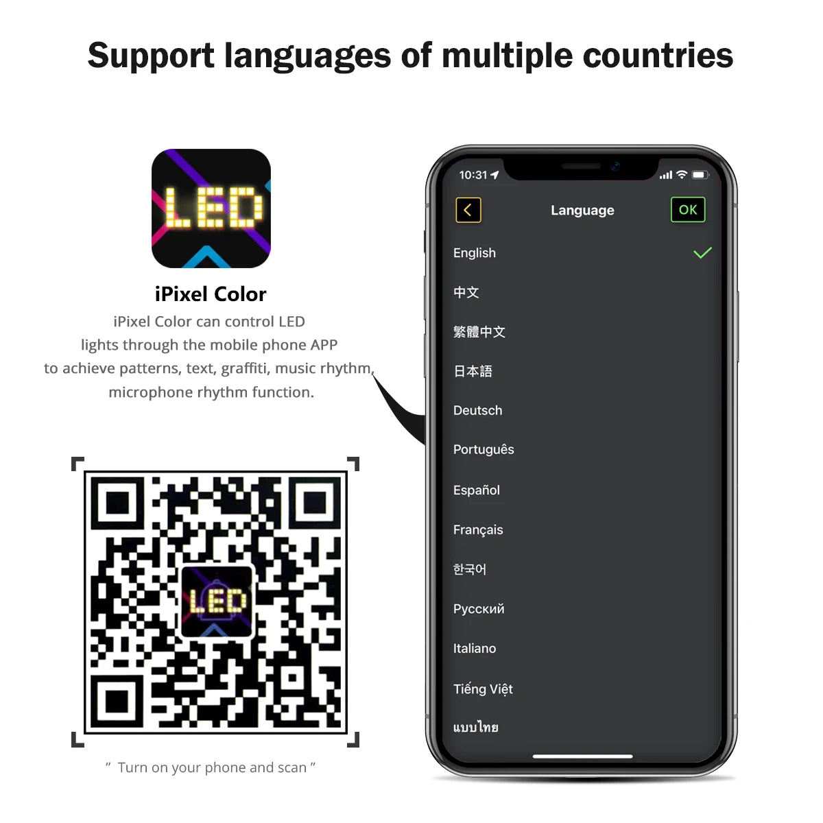 Smart Bluetooth Flexible LED Pixel Screen Strip 5V USB DIY Graffiti Sign LED Matrix Pixel Scrolling Display Advertising Light