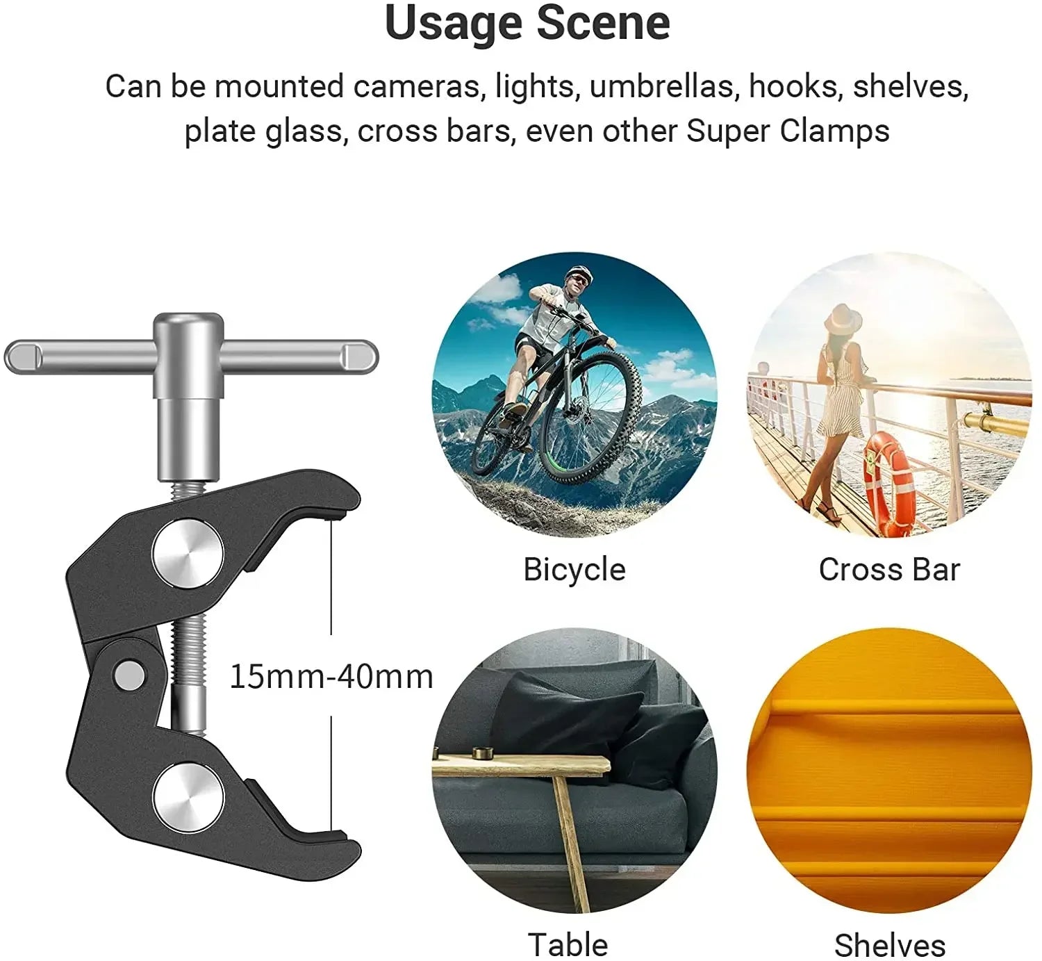 Crab Clamp Clip Multi Functional Anti Slip Adjustable Photography Equipment Accessories for Monitor LED Light Camera Bracket