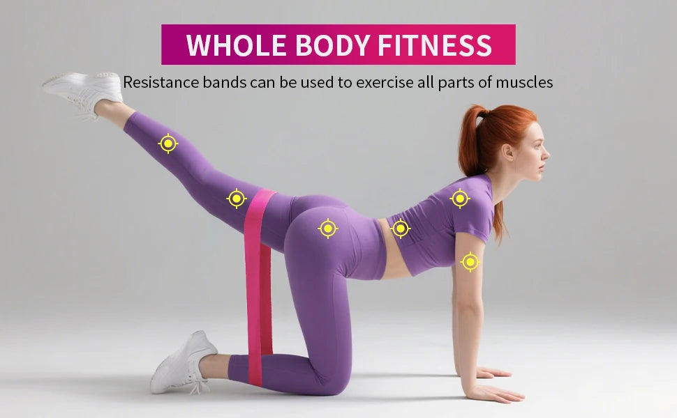 Different Resistance Bands Yoga Band Fitness Exercise Training Hip Tension Band Leg Squat Dance Elastic Loop Stretch Band